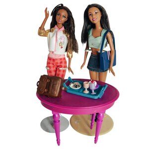 Vtg Barbie Dolls African American Cafe Playset Accessories Collectible Bundle